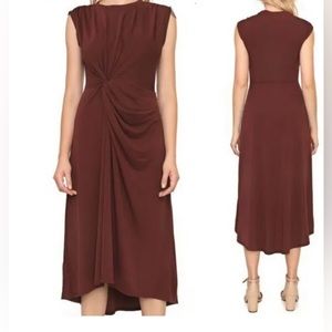 Banana Republic twist front midi dress L; NWOT, never worn